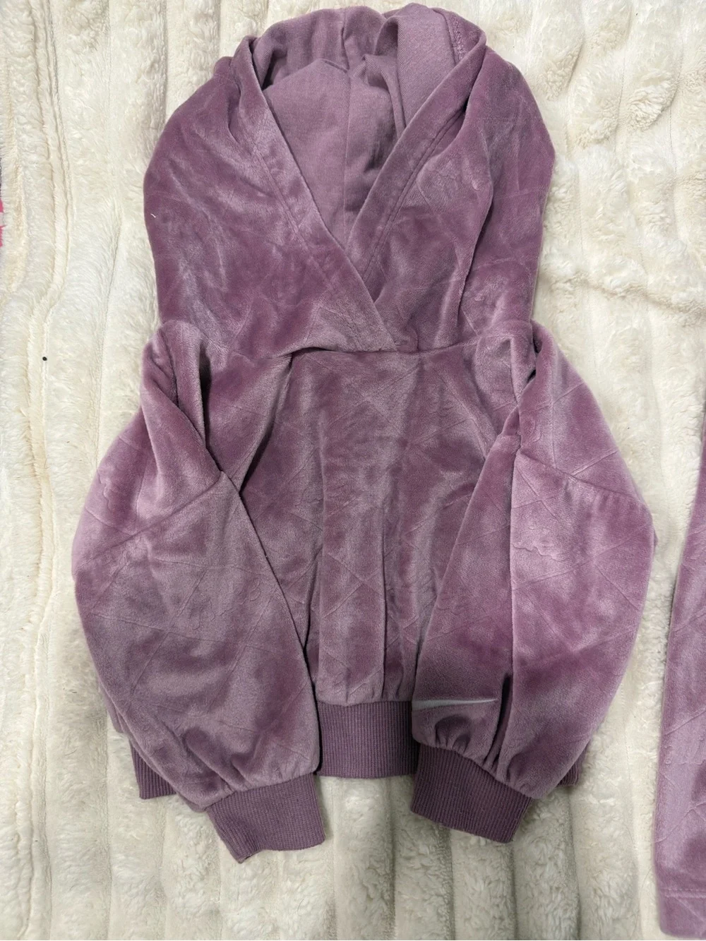 Nike Kids Lilac Velour Jogger Pants with Swoosh